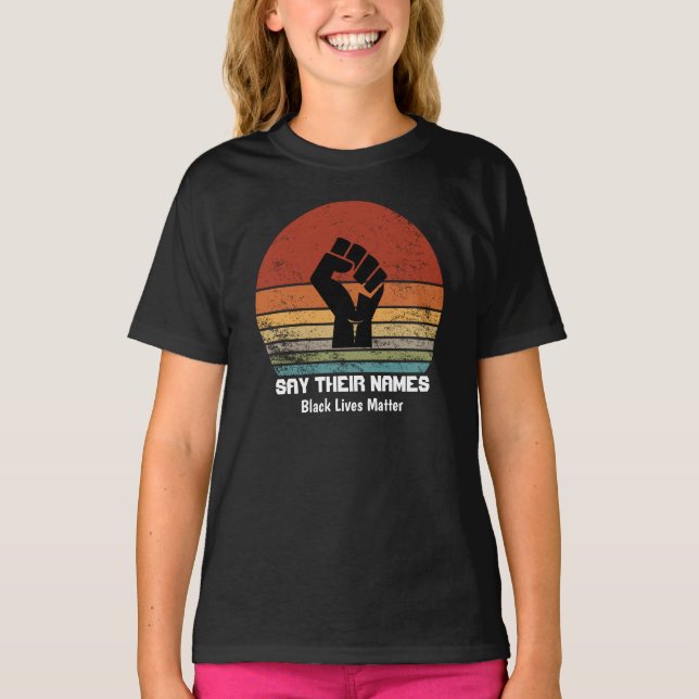 Black Lives Matter Dire Leurs Noms T-shirt (Devant)