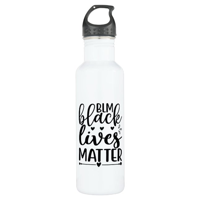 Black Lives Matter Edelstahlflasche (Vorderseite)