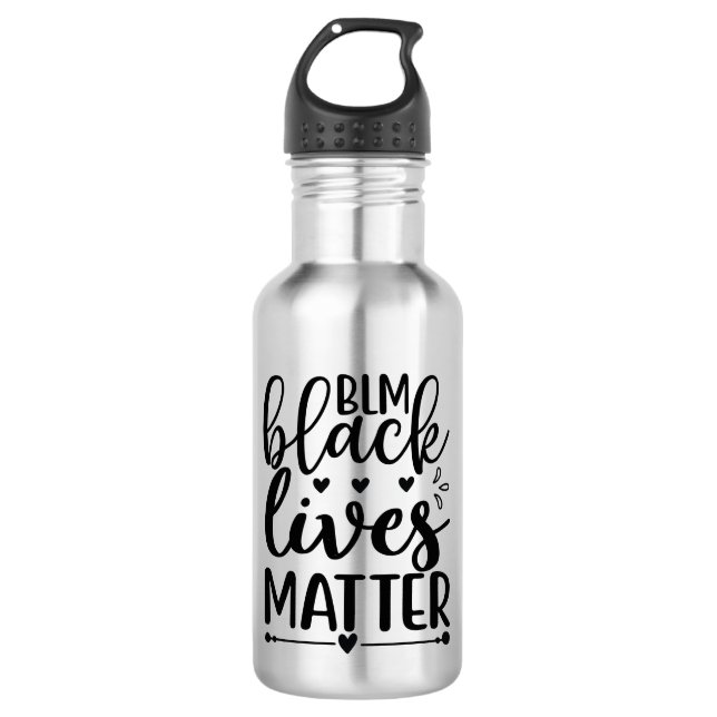 Black Lives Matter Edelstahlflasche (Vorderseite)