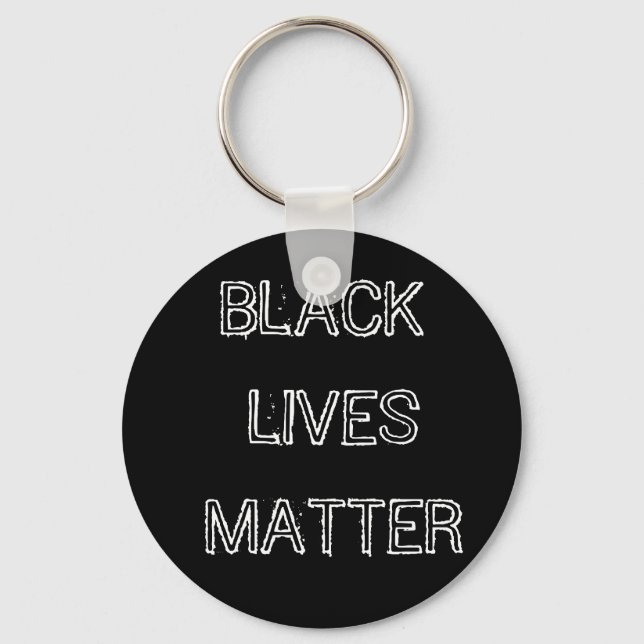 Black Lives Matter Keychain Lanyard Round Button Schlüsselanhänger (Vorderseite)