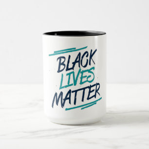 Black Lives Matter Moderne typografische Kaffeetas Tasse