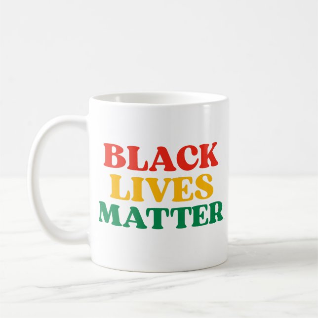 Black Lives Matter Ornament Kaffeetasse (Links)