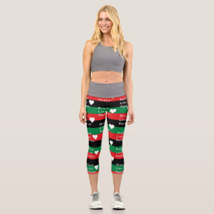 Black Lives Matter Panafrikanische Flagge Weißes H Capri Leggings