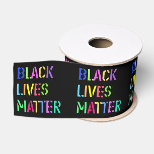 Black Lives Matter Stencil 01 Mehrfachgrößen Ripsband