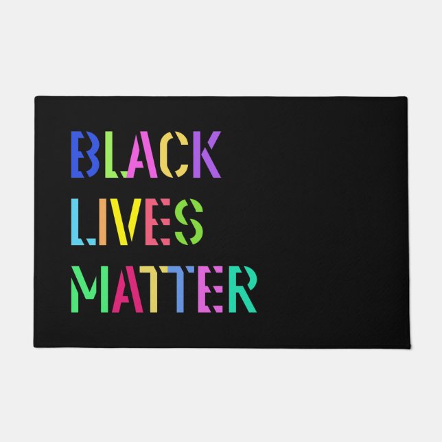 Black Lives Matter Stencil 01 Multi Größe Editierb Fußmatte (Vorderseite)