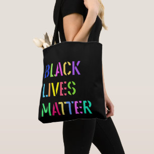 Black Lives Matter Stencil 01 Multi Size & Styles Tasche