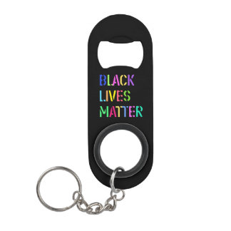 Black Lives Matter Stencil 01 Multiple Styles Mini Flaschenöffner