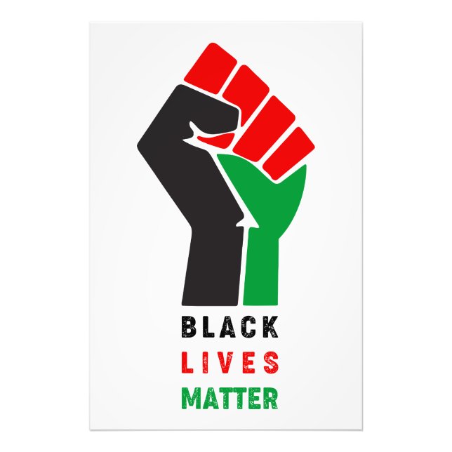 Black Lives Matter zum ersten Symbol Afrikanischen Fotodruck (Vorne)