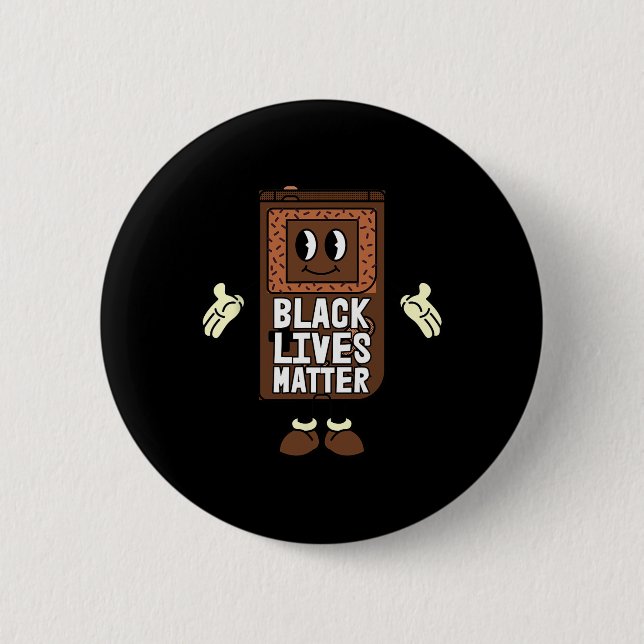 Black Lives Problem Video-Spiel Black History Gami Button (Vorderseite)