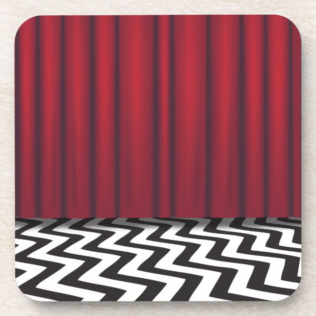 Black Lodge Red Room Untersetzer (Vorderseite)