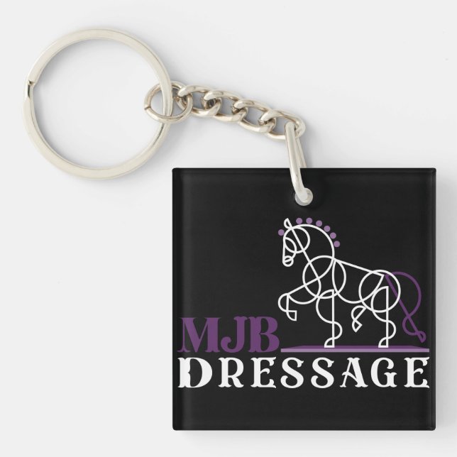 Black logo MJB Dressage  Schlüsselanhänger (Vorderseite)