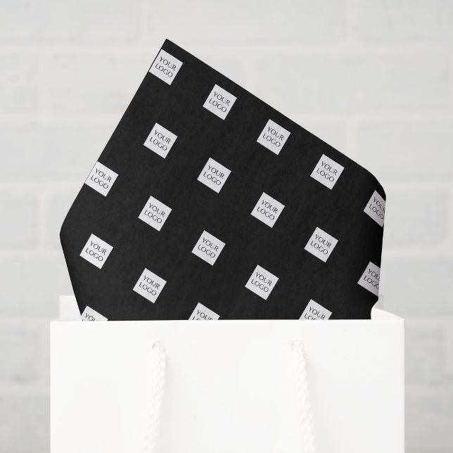Black Logo Promotional Business Packaging Seidenpapier (Geschenktüte)