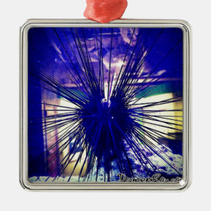 Black Longspine Urchin Ornament Aus Metall