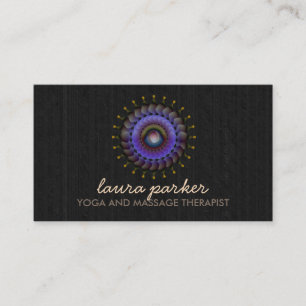 Black Lotus Blume Mandala Visitenkarte