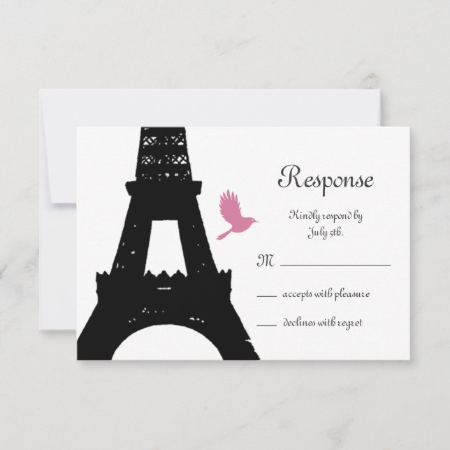 Black Love Birds UAWG RSVP Karte (Vorderseite)