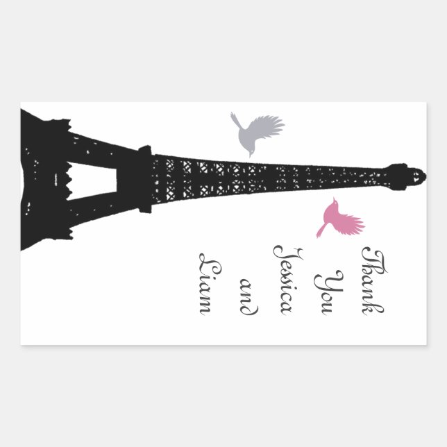 Black Love Birds Vielen Dank, dass Sie Sticker (Vorderseite)