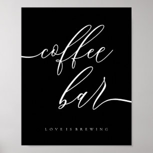 Black love brewing Hochzeitscafé Poster