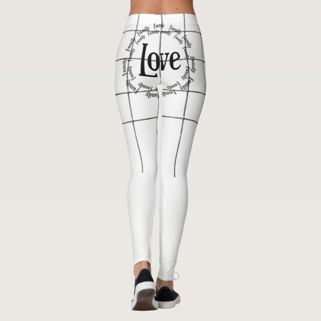 Black Love Family Leggings Blanc (Dos)