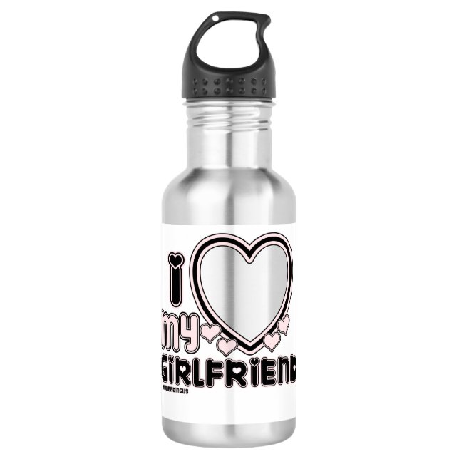 BLACK LUV 1 EDELSTAHLFLASCHE (Vorderseite)