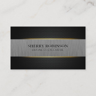 Black Lux Mesh   Banner mit Metallbürste Visitenkarte