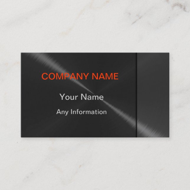Black Luxury Metal Business Cards 2 Visitenkarte (Vorderseite)