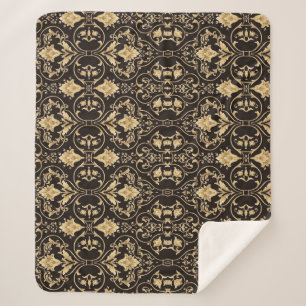 Black Luxury Pattern Sherpadecke