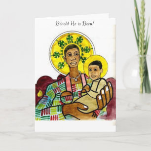Black Madonna and Child Feiertagskarte