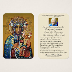 Black Madonna Jungfrau Mary Katholic Beerdigung Ge