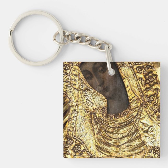 Black Madonna Poland Our Lady of Grace Of The Gate Schlüsselanhänger (Vorderseite)