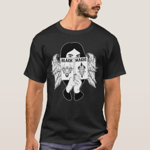 BLACK MAGIC Girls Emo Deer Lantern Goth Heavy Meta T-Shirt