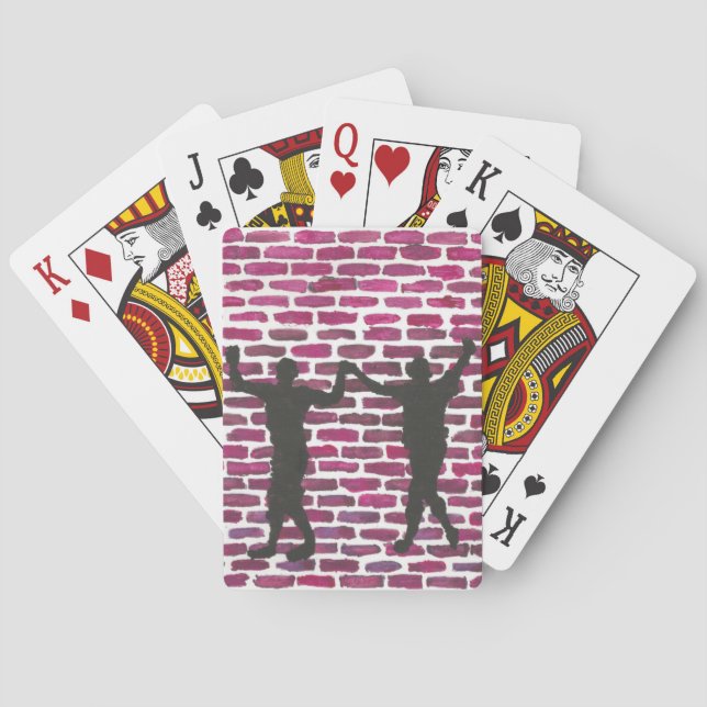 Black Magic Hollyhock by Yeshaya Dank Wood Wall Ar Spielkarten (Rückseite)