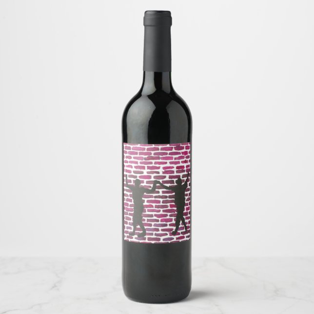 Black Magic Hollyhock by Yeshaya Dank Wood Wall Ar Weinetikett (Vorderseite)