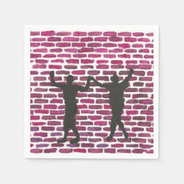 Black Magic Hollyhock von Yeshaya Dank Wood Wall A Serviette