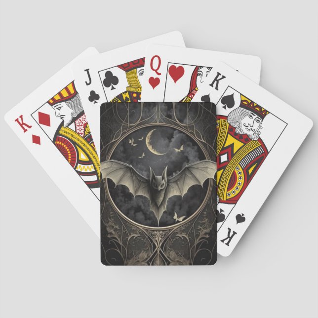 Black Magic Spooky Bat Spielkarten (Rückseite)