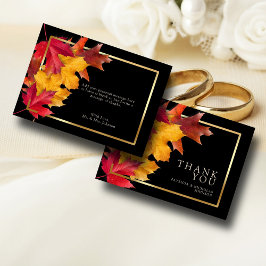 Black Magic trifft auf Rustikale Goldene Herbsthoc Dankeskarte