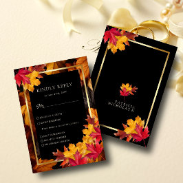Black Magic trifft auf Rustikale Goldene Herbsthoc RSVP Karte