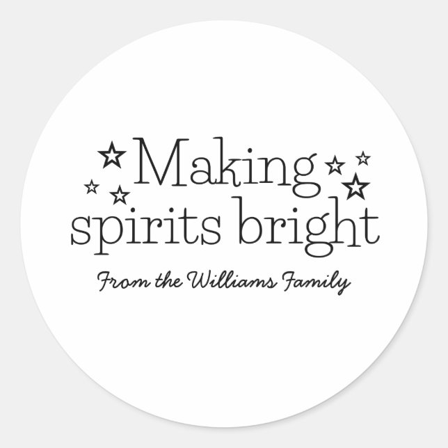 Black Making Spirituosen Helle Holiday Stickers (Vorderseite)