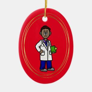 Black Male Doctor Weihnachtsschmuck
