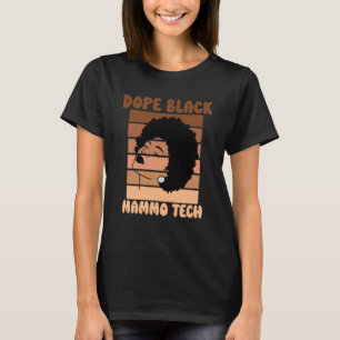 Black Mammo Tech Afro Mammographie Radiologic Tech T-Shirt