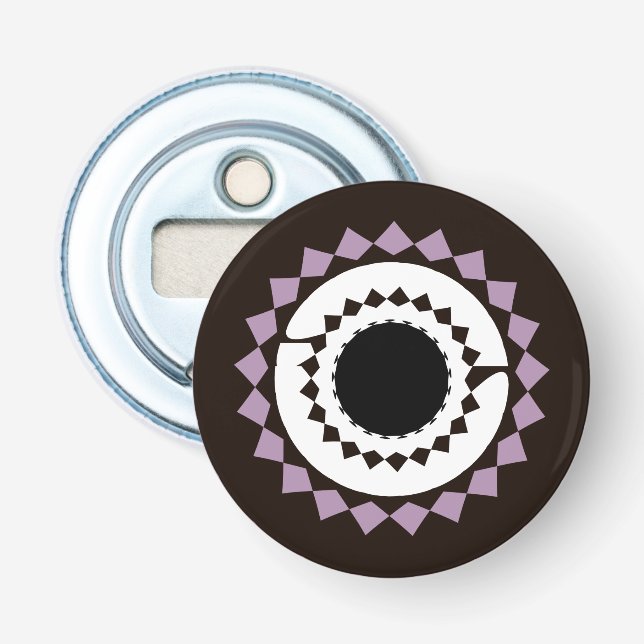 Black Mandala Bottle Opener Magnet Flaschenöffner (Vorderseite)