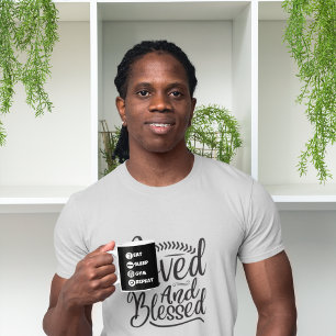 Black Manger Sleep Gym Répéter Icon Mug