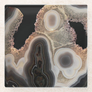 Black Marble Agate Geode Imitats Stone Untersetzer