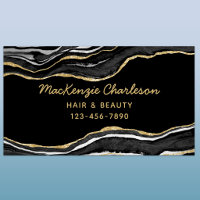 Black Marble Agate Gold Glitzer