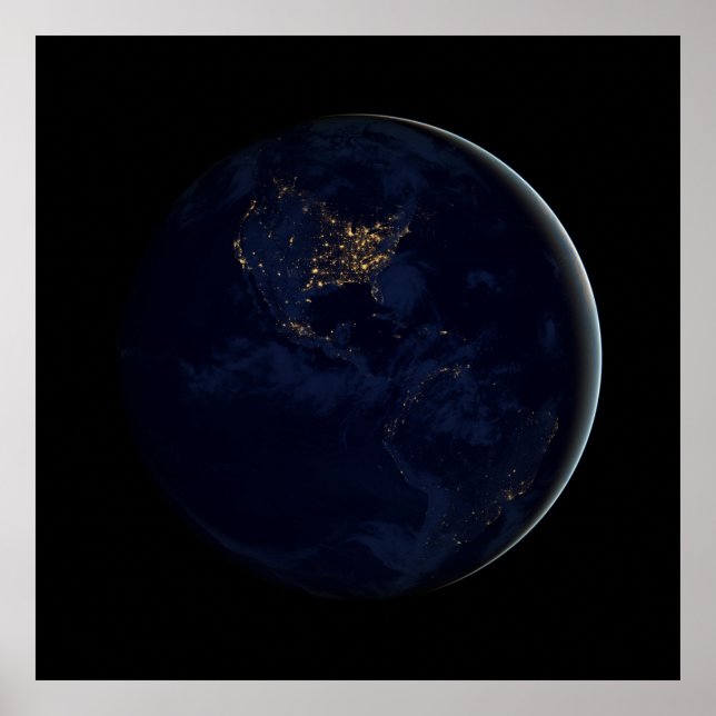 Black Marble - Americas at Night Poster (Vorne)