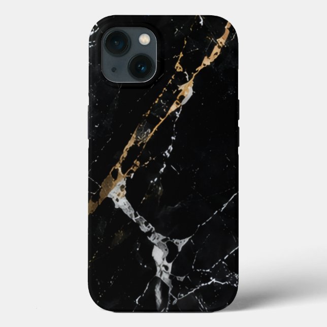 Black Marble Elite Case-Mate iPhone Hülle (Rückseite)