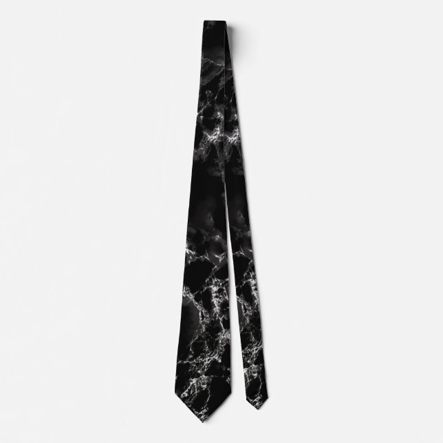 Black Marble Neneck Tie Krawatte (Vorderseite)