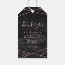 Black Marble Rose Gold Lines Geo Wedding Vielen Da