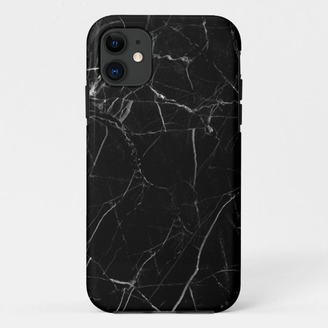 Black Marble Texture Case-Mate iPhone Hülle (Rückseite)