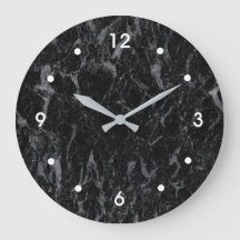 Black Marble Veined with Gray Image White Numbers