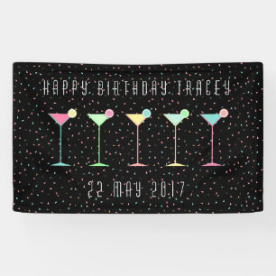 Black Martini Cocktail Alles Gute zum Geburtstag K Banner